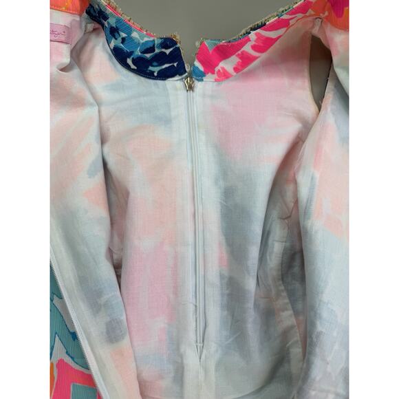 Lilly Pulitzer Alexa Shift Dress 00 Goombay Smashed Tropical Preppy Beachy - Picture 16 of 16